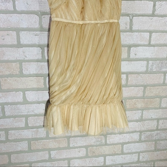 Jill Stuart Gold Tulle Riched Mini Cocktail Dress Size 0 - Picture 4 of 9